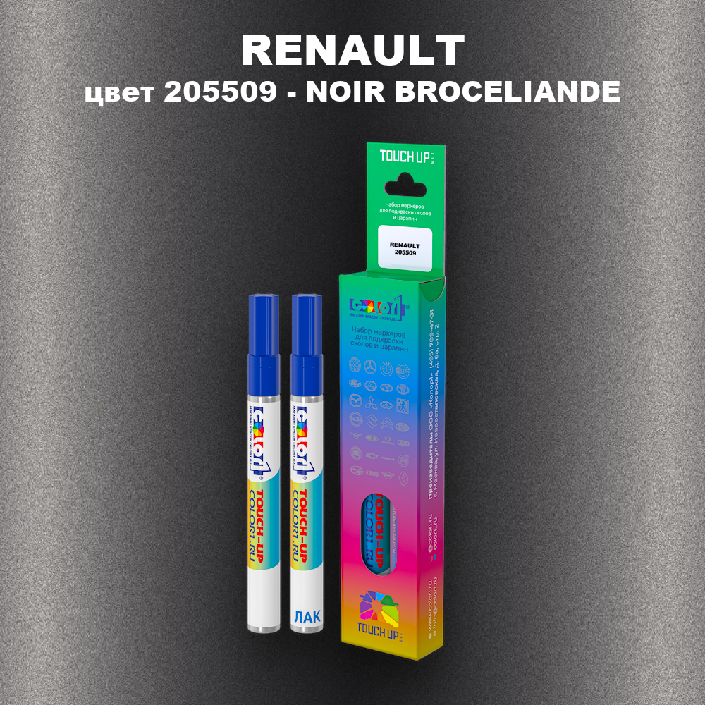 Маркер с краской RENAULT, цвет 205509 - NOIR BROCELIANDE