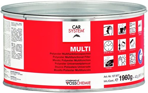 CARSYSTEM 2К Полиэфирная шпатлевка универсальная "Multi" беж. (2кг)