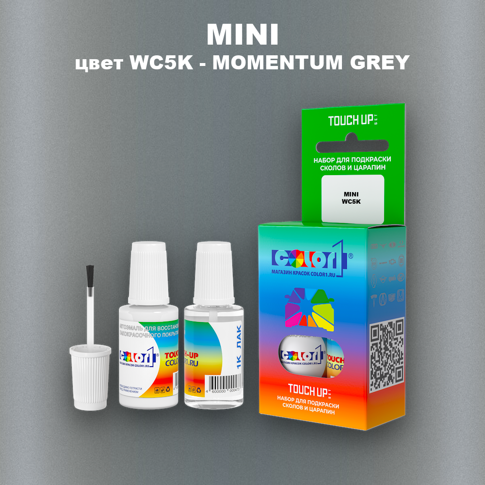 Краска для сколов во флаконе с кисточкой MINI, цвет WC5K - MOMENTUM GREY