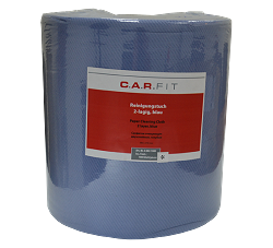 CARFIT Салфетки двухслойные адсорбирующие, без ворса, голубые, 38х37см, 1000штук/рулон