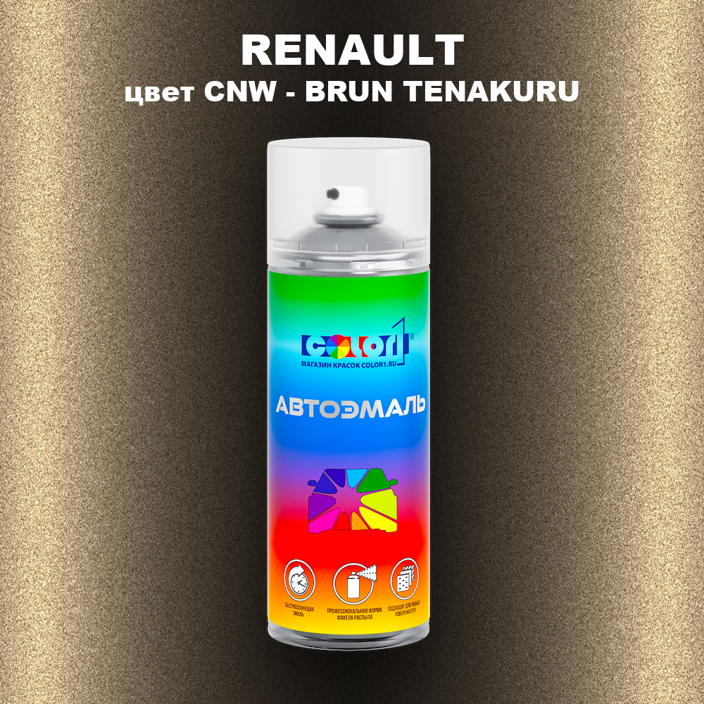 Аэрозольная краска RENAULT, цвет CNW - BRUN TENAKURU
