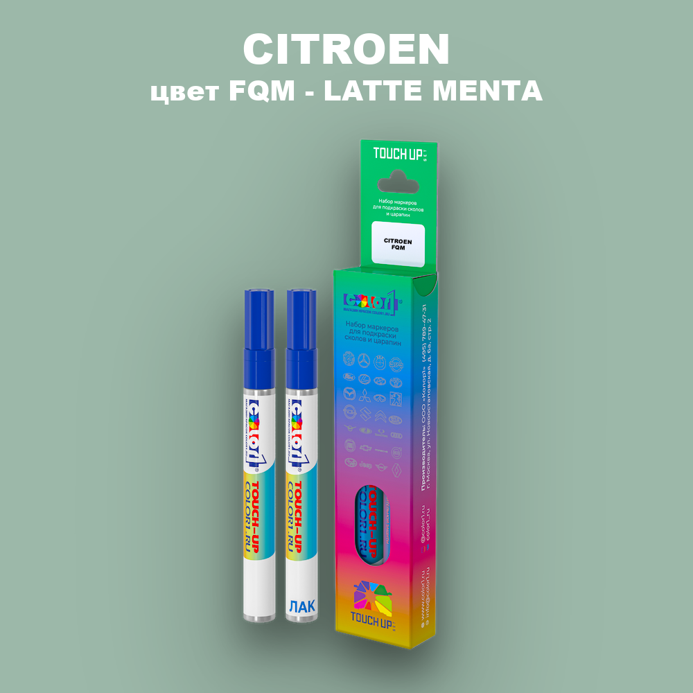 Маркер с краской CITROEN, цвет FQM - LATTE MENTA