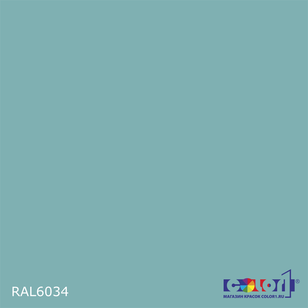 Краска цвет RAL6034, 1кг