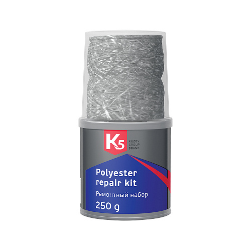 K5 Polyester repair kit 250 гр Ремонтный набор для восстановления пластика (смола, стекломат)