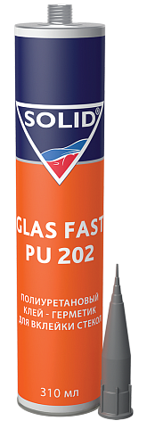 SOLID GLAS FAST PU 202 однокомпонентный полиуретановый клей для вклейки стекол 310мл 2-ч.