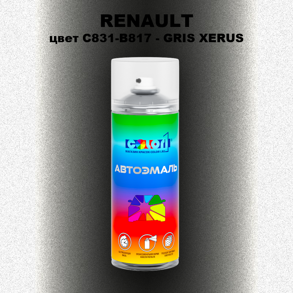 Аэрозольная краска RENAULT, цвет C831-B817 - GRIS XERUS