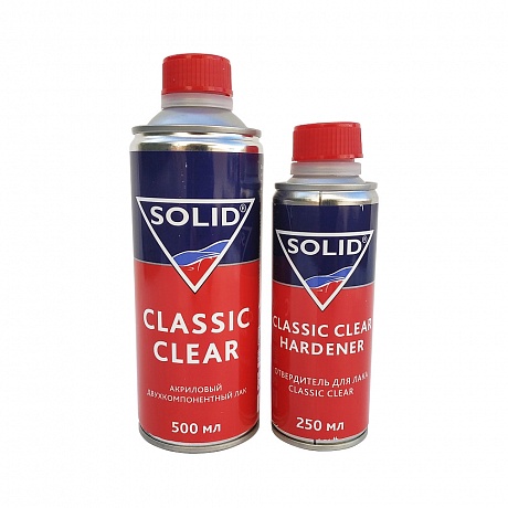 SOLID CLASSIC CLEAR  (500+250 мл) - 2K лак (в комп. с отвердит.) 