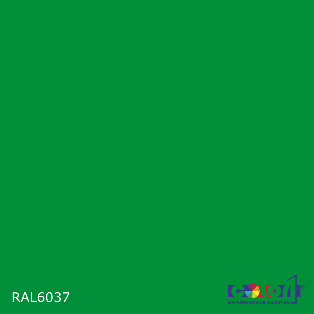 Краска цвет RAL6037, 1кг