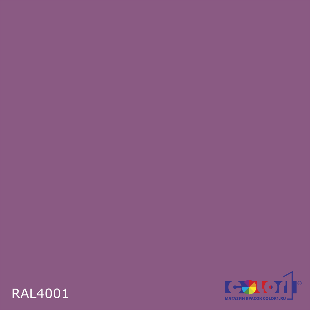 Краска автомобильная универсальная, цвет RAL 4001, в комплекте с отвердителем (растворителем), 1кг + 0,5л