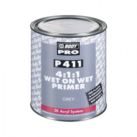 Грунт HB BODY P411 WET ON WET (серый) (1л)