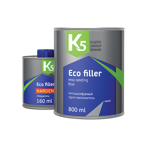 К5 Eco Filler (800+160 мл) Грунт-наполнитель белый легкошлифуемый в комп. с отвердителем