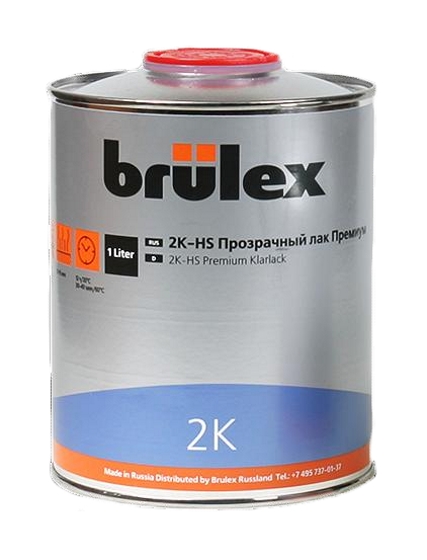 BRULEX 2K-HS-Прозрачный лак Премиум, 1л
