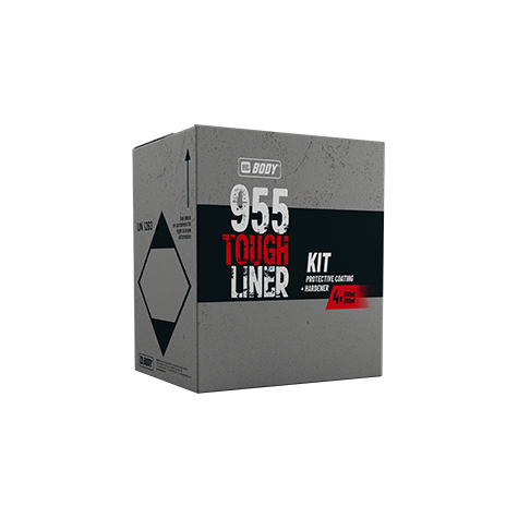 Сверхпрочное защитное покрытие HB BODY TOUGH LINER 955 KIT SET (чёрный) (0,6л + 0,2л) набор 4 комплекта
