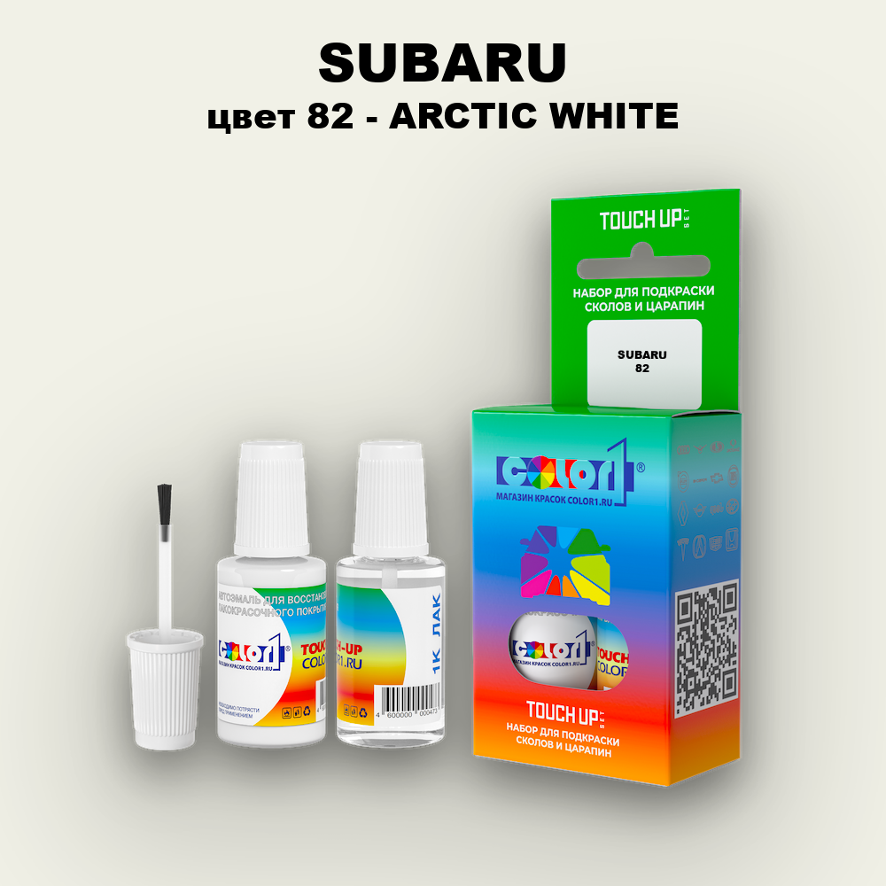 Краска для сколов во флаконе с кисточкой SUBARU, цвет 82 - ARCTIC WHITE