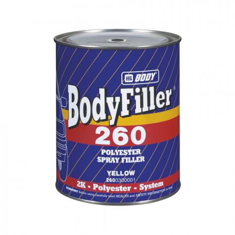 Жидкая шпатлевка HB BODY 260 (1л) + Отвердитель HB BODY 705 (0,05л) — комплект