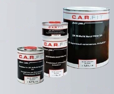 CARFIT 2К Акриловый грунт высоконаполняющий 5:1серый, комплект 1000+200 ml