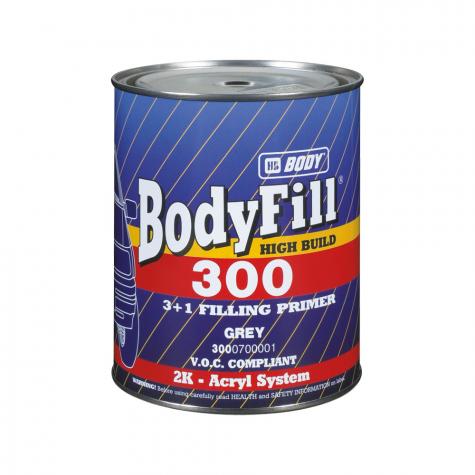 Грунт-наполнитель HB BODY 300 3+1 2К (серый) (1л)