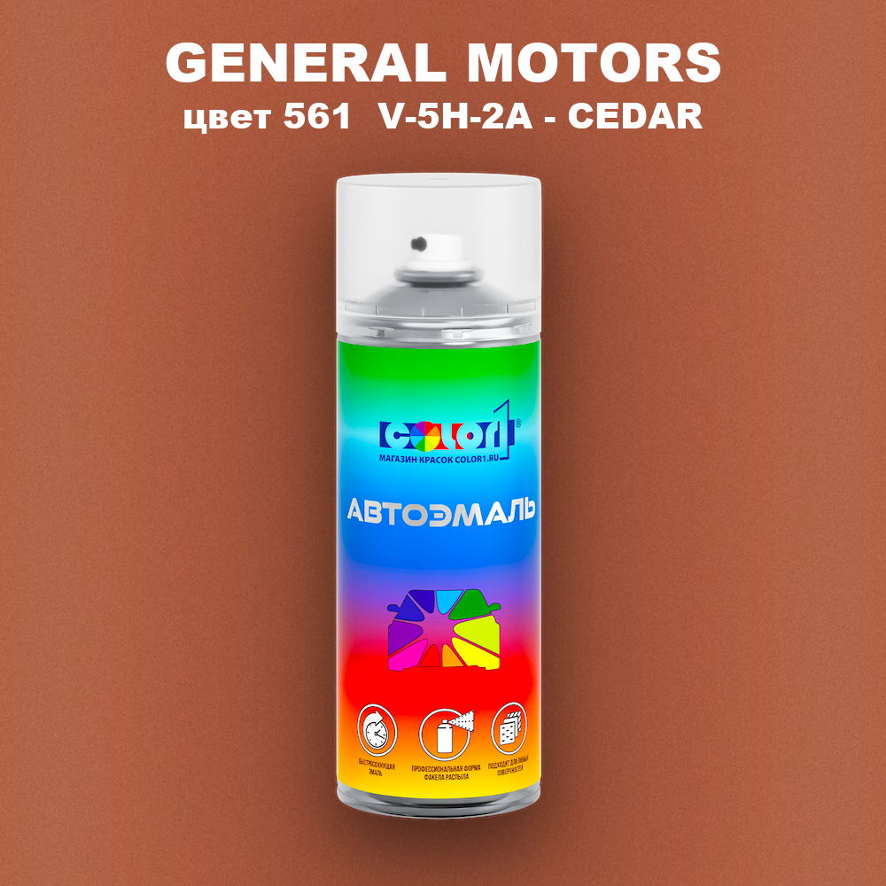 Аэрозольная краска GENERAL MOTORS, цвет 561  V-5H-2A - CEDAR