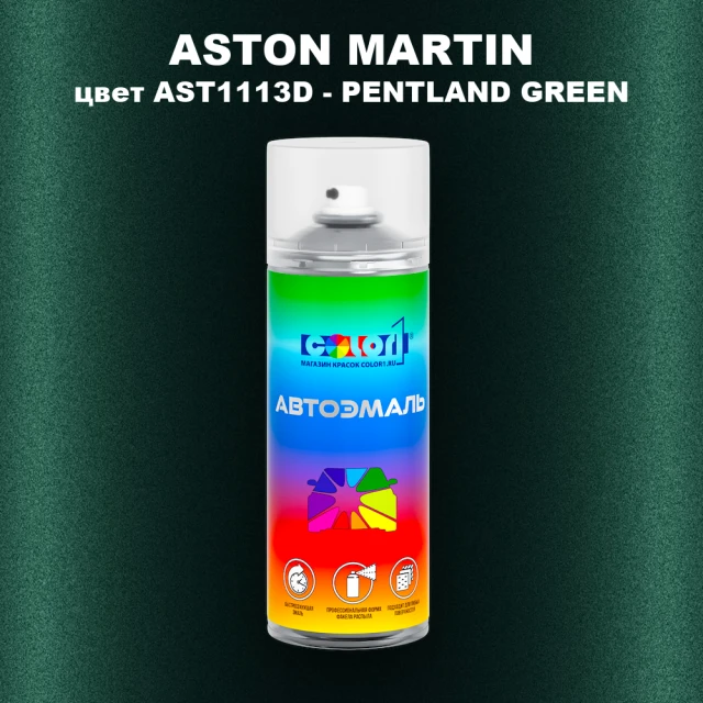 Аэрозольная краска ASTON MARTIN, цвет AST1113D - PENTLAND GREEN