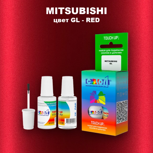 Краска для сколов во флаконе с кисточкой MITSUBISHI, цвет GL - RED