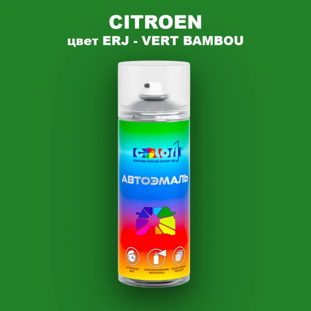 Аэрозольная краска CITROEN, цвет ERJ - VERT BAMBOU