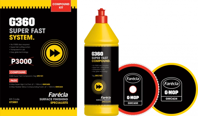 Farecla G360 Super Fast Compound Kit (абразивная паста + 2 полировальника)