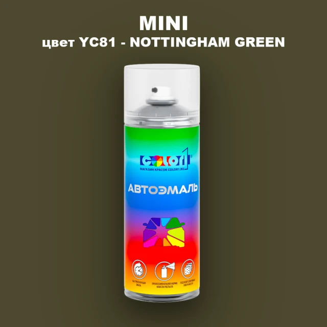 Аэрозольная краска MINI, цвет YC81 - NOTTINGHAM GREEN