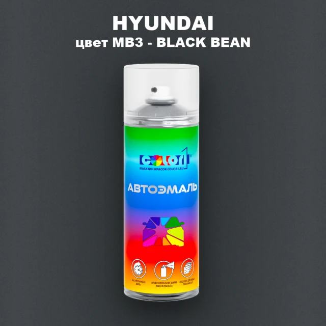 Аэрозольная краска HYUNDAI, цвет MB3 - BLACK BEAN
