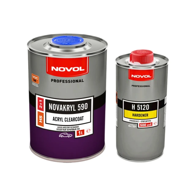 Лак NOVOL NOVAKRYL 590 HS (1 л) + отвердитель NOVOL H5120 (0,5 л) — комплект