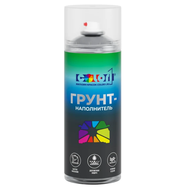 Аэрозольный 1К грунт-наполнитель COLOR1, 400мл