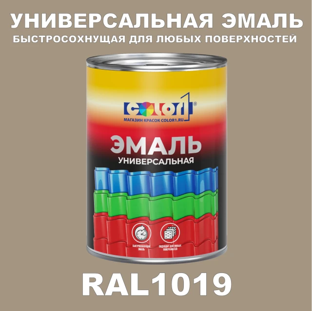 Краска автомобильная универсальная, цвет RAL 1019, в комплекте с отвердителем (растворителем), 1кг + 0,5л