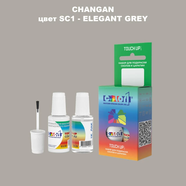 Краска для сколов во флаконе с кисточкой CHANGAN, цвет SC1 - ELEGANT GREY