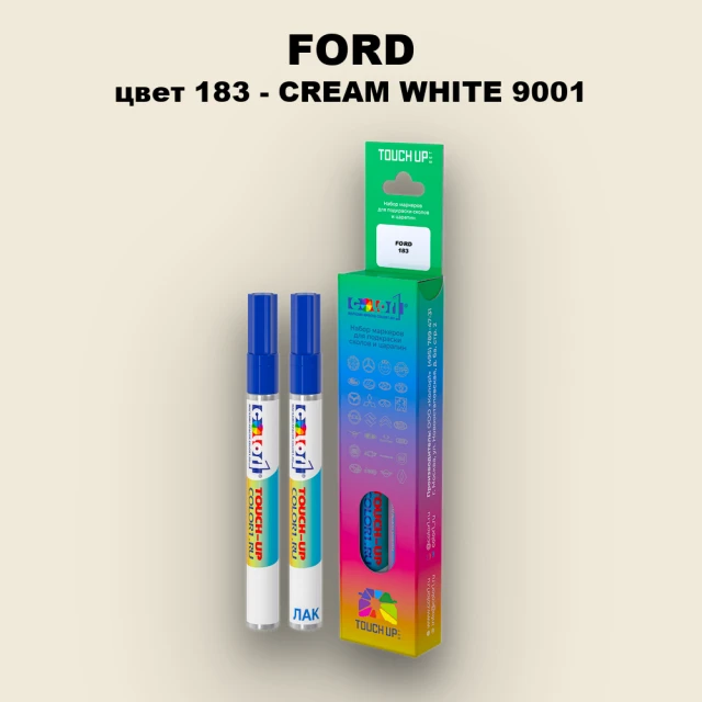 Маркер с краской FORD, цвет 183 - CREAM WHITE 9001