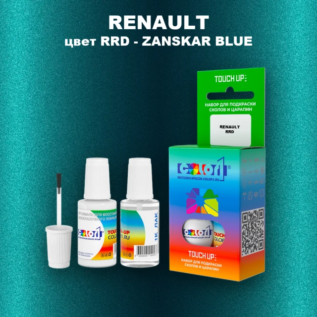 Краска для сколов во флаконе с кисточкой RENAULT, цвет RRD - ZANSKAR BLUE