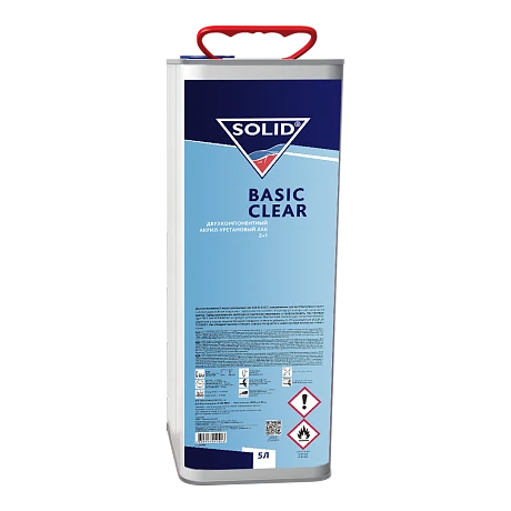 SOLID BASIC CLEAR (5000 мл) - двухкомпонентный акрил-уретановый лак 2+1  