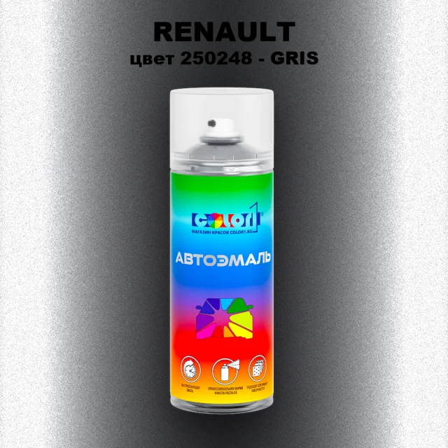 Аэрозольная краска RENAULT, цвет 250248 - GRIS