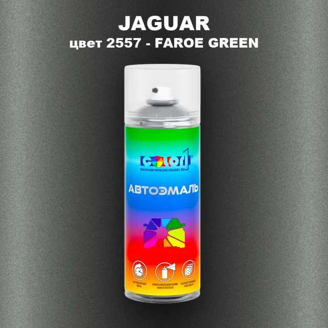 Аэрозольная краска JAGUAR, цвет 2557 - FAROE GREEN