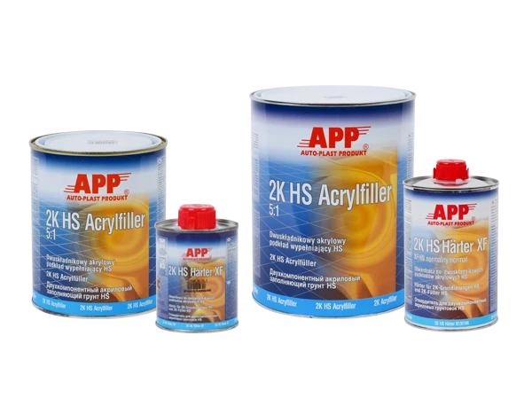 Двухкомпонентный акриловый заполняющий грунт HS 2K HS Acrylfiller 5:1 черный, 4 л