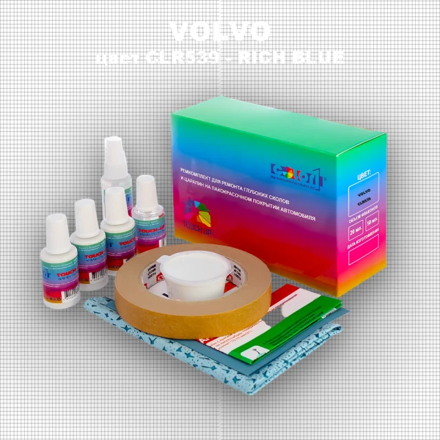 Ремкомплект для ремонта глубоких сколов и царапин VOLVO, цвет CLR539 - RICH BLUE