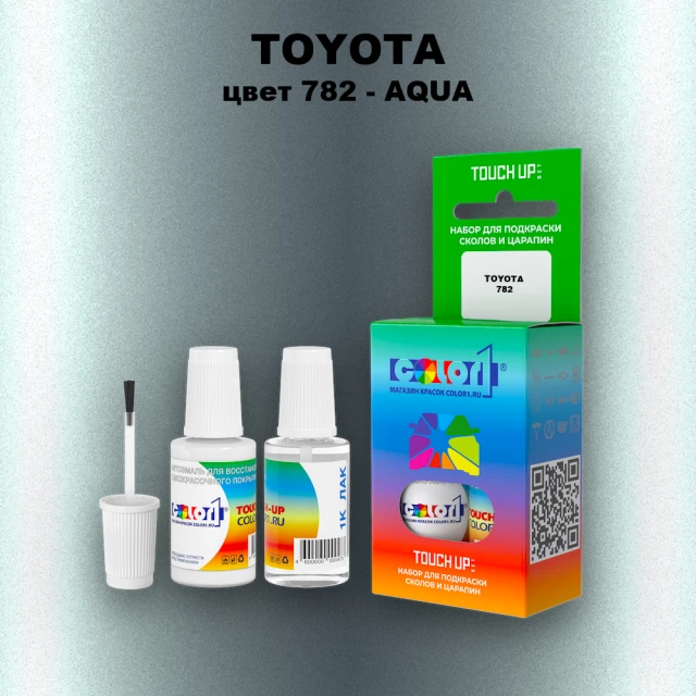 Краска для сколов во флаконе с кисточкой TOYOTA, цвет 782 - AQUA