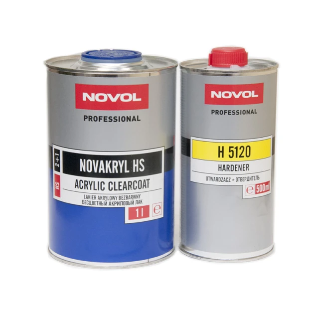 Лак NOVOL NOVAKRYL HS (1 л) + отвердитель NOVOL H5120 (0,5 л) — комплект