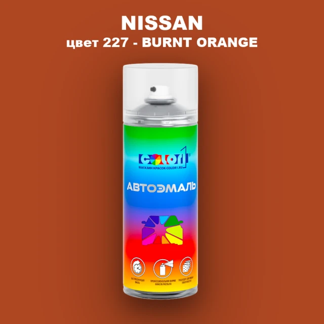 Аэрозольная краска NISSAN, цвет 227 - BURNT ORANGE