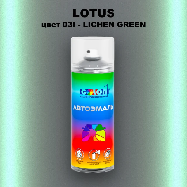 Аэрозольная краска LOTUS, цвет 03I - LICHEN GREEN
