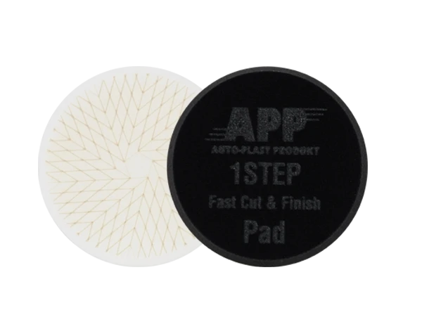 Губка полировальная APP 1 Step Fast Cut&Finish Pad d135мм (белая) h2.5см липучка, d135мм