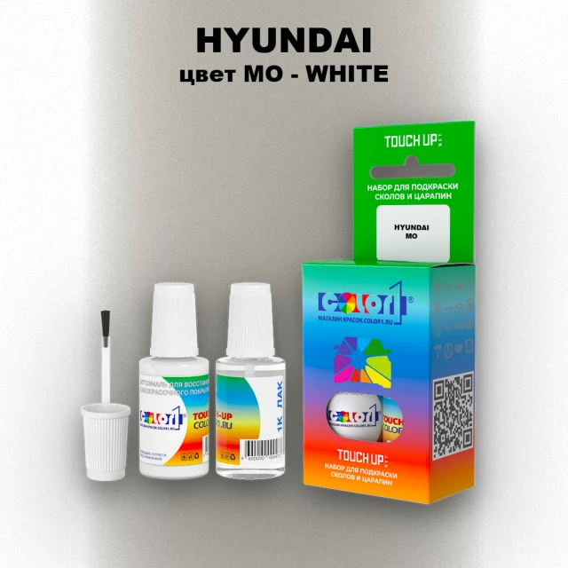 Краска для сколов во флаконе с кисточкой HYUNDAI, цвет MO - WHITE