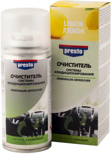 Presto Очиститель системы кондиционирования "Лимон", 150 мл