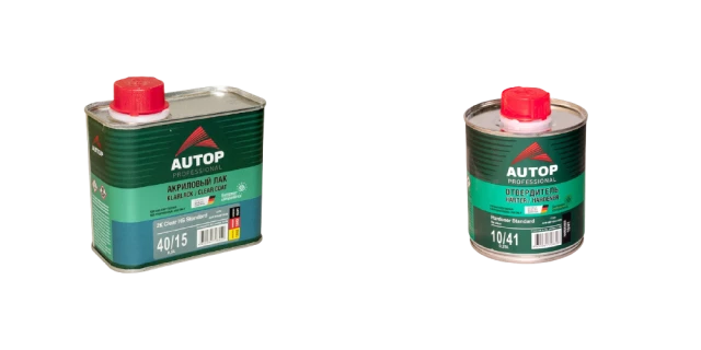 Лак AUTOP 2K Clear HS Standart 40/15 акриловый 0.5л в комп. с отвердителем