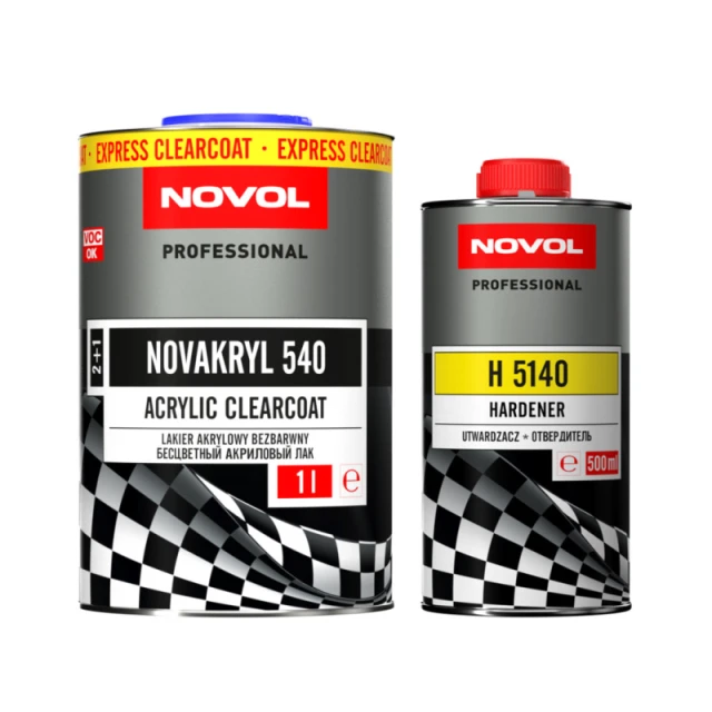 Лак NOVOL NOVAKRYL 540 (1 л) + отвердитель NOVOL (0,5 л) — комплект