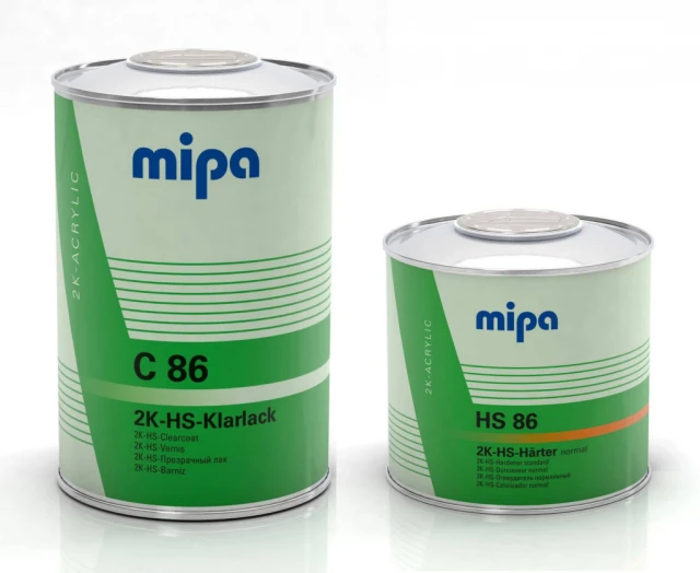 Mipa 2К НS 2+1 C-86 Лак с сильной защитой от УФ лучей, в комплекте c oтвердителем HS86