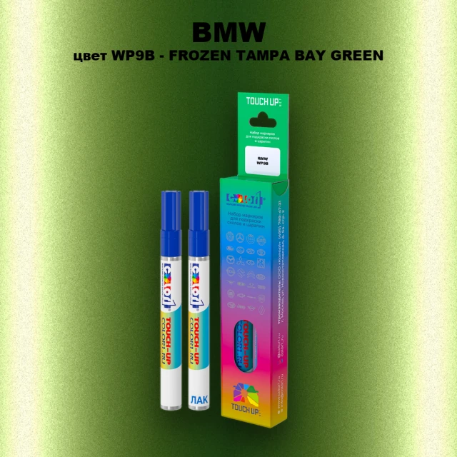 Маркер с краской BMW, цвет WP9B - FROZEN TAMPA BAY GREEN